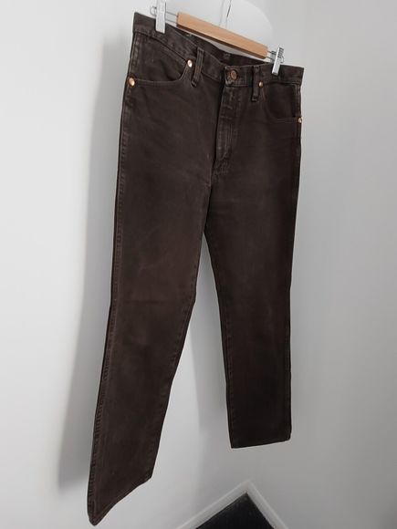 Wrangler Men's Cowboy Cut Slim Fit Jeans Dark Chocolate Size 30x34 100% Cotton - Picture 3 of 15